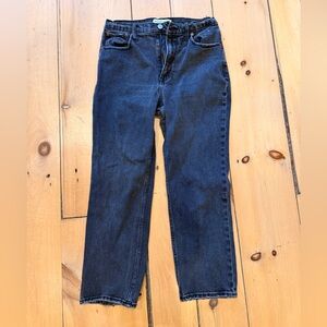 Abercrombie & Fitch black ankle straight ultra high rise Jeans